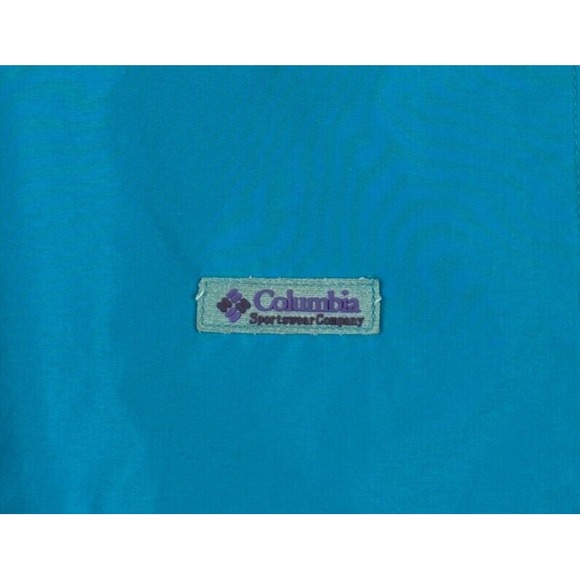 Vintage Columbia Jacket Womens Medium Teal Blue Full Zip Fleece Lined 90s - Picture 3 of 12